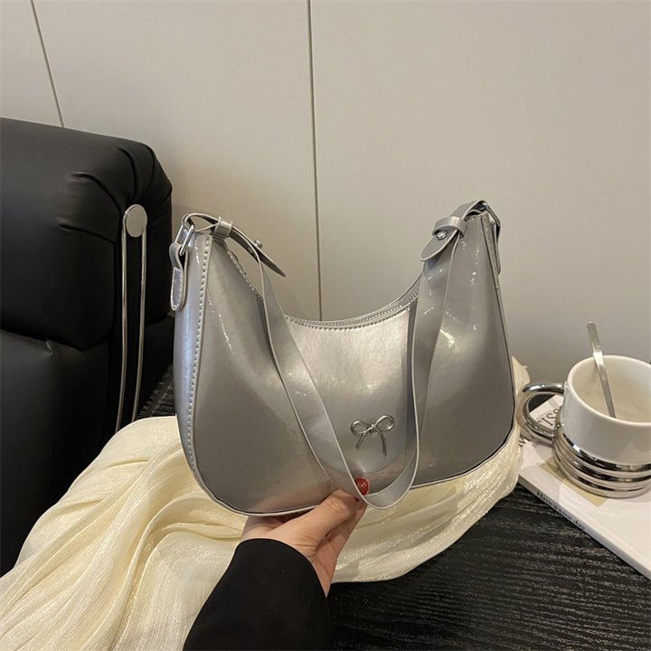 Premium Glossy Faux Leather Hobo Bag Stornfield