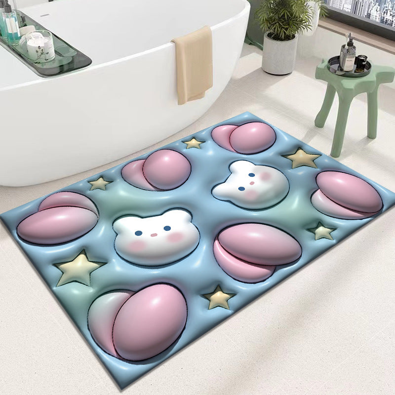 Cute Cartoon Cat Shape Bath Mat Stornfield