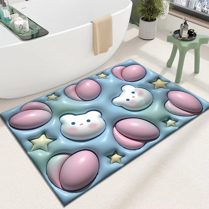 Cute Cartoon Cat Shape Bath Mat Stornfield