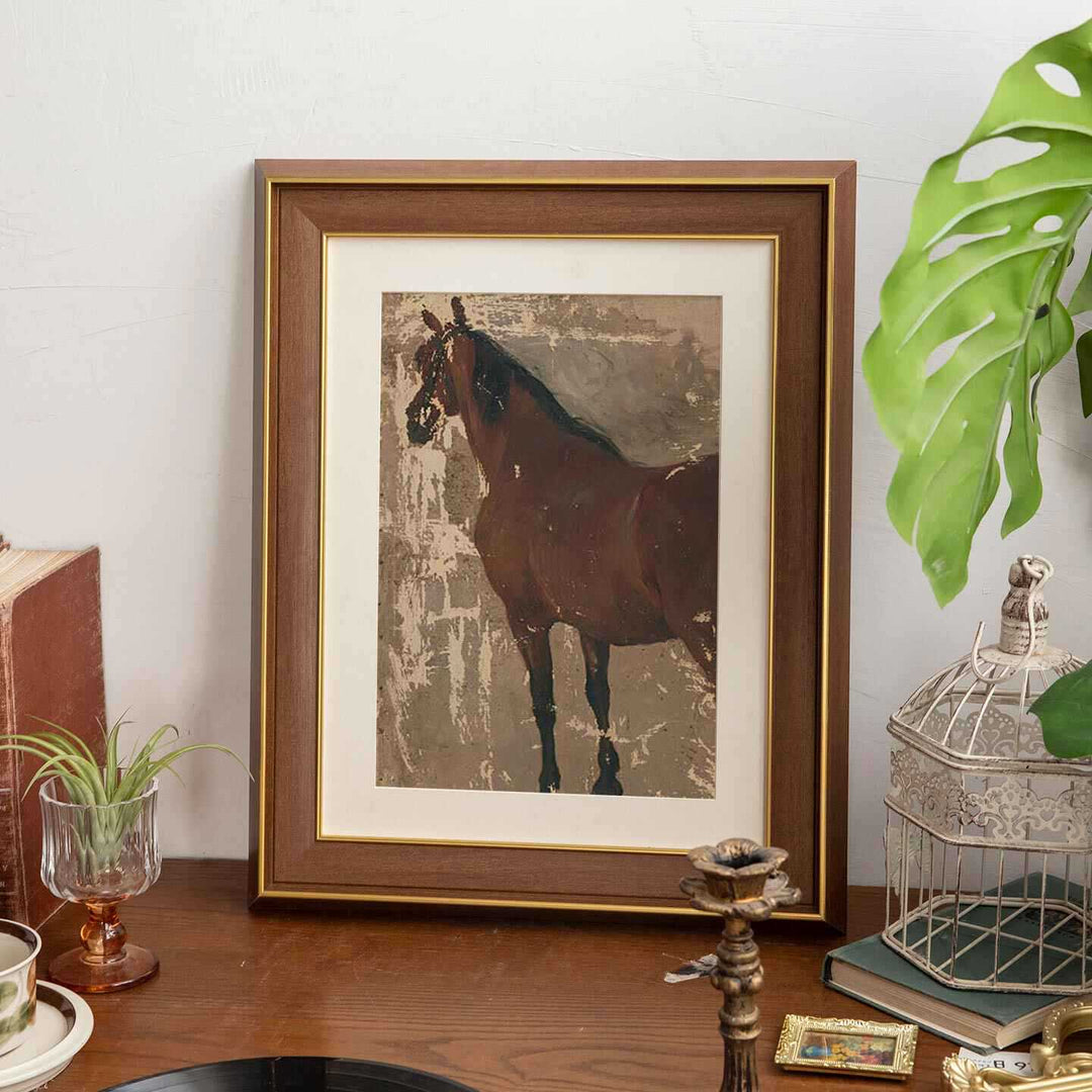 Framed Equestrian Art Print for Home Decor