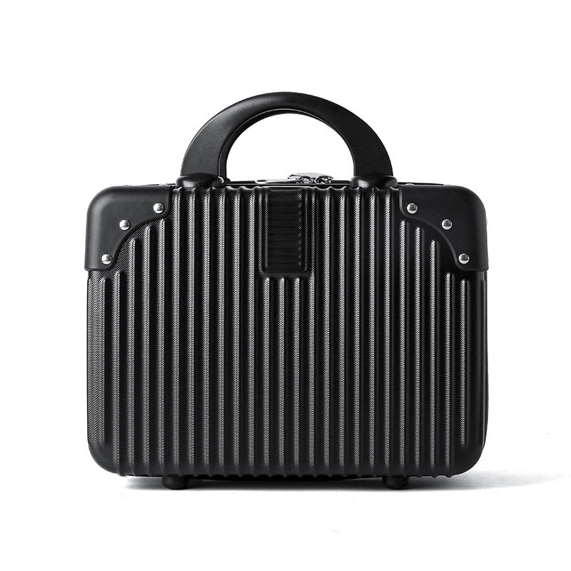 hard-shell travel cosmetic case with double-zip closure top handle and protective feet Stornfield