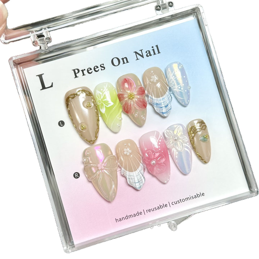 Customizable Handmade Press-On Nail Set  1791773341
