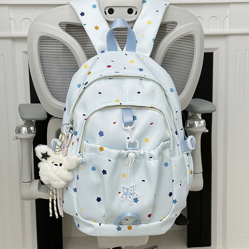 Backpack with Colorful Star Pattern and Versatile Compartments Stornfield