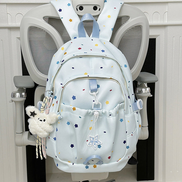 Backpack with Colorful Star Pattern and Versatile Compartments Stornfield