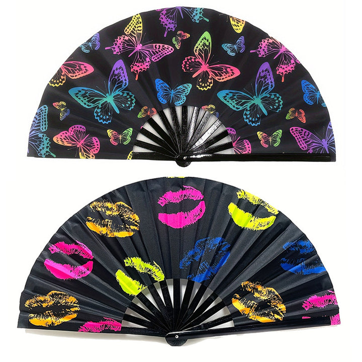 Ladies fan with colorful designs Stornfield