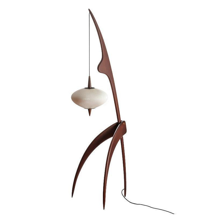 Artistic Floor Lamp with Integrated Hanging Shade