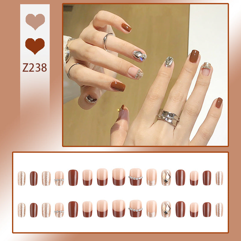 Nail set with Sparkling Crystal and Glitter Accents Stornfield