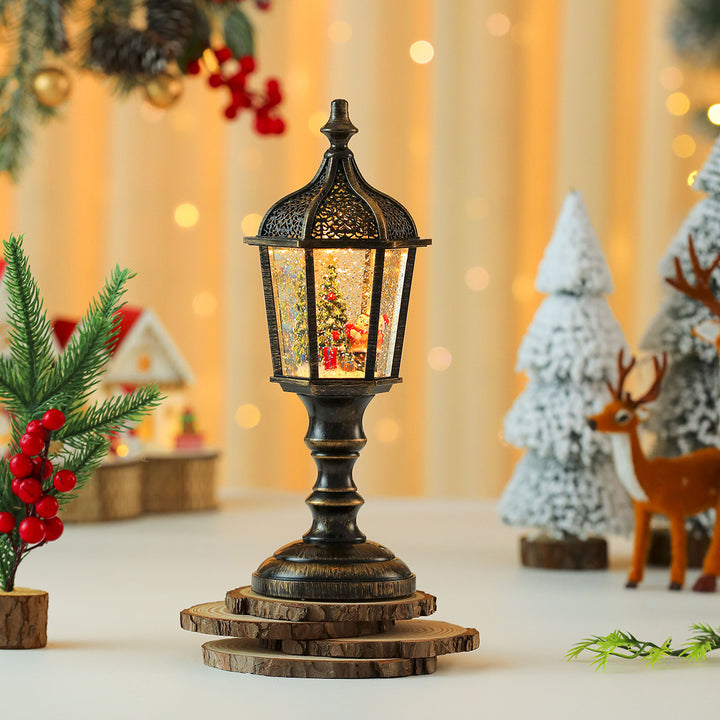 Decorative Lantern with Santa Scene Stornfield