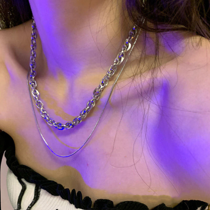 Layered Textured Chain Necklace Stornfield