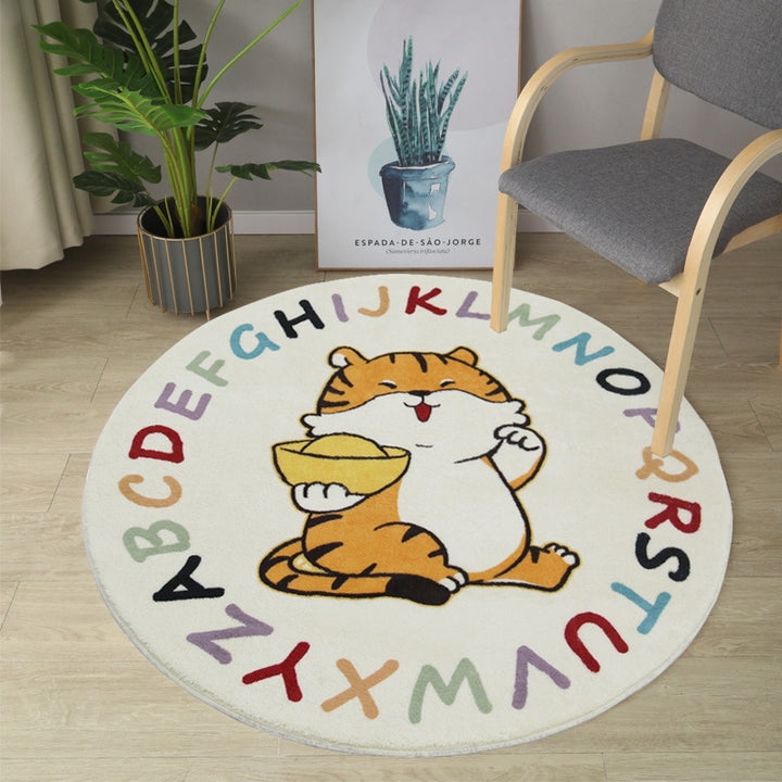 Educational Dinosaur-Themed Area Rug
