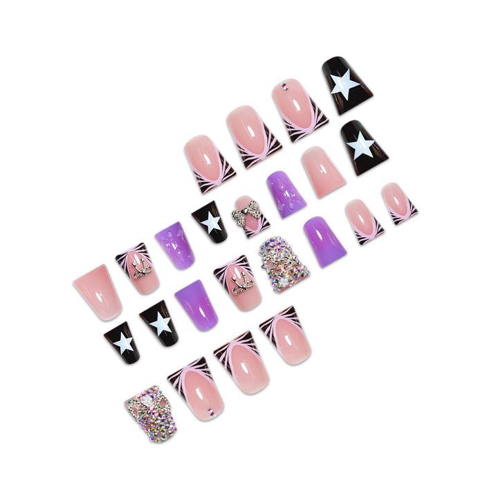 Glamorous Nail Art Extensions with Rhinestone Accents Stornfield