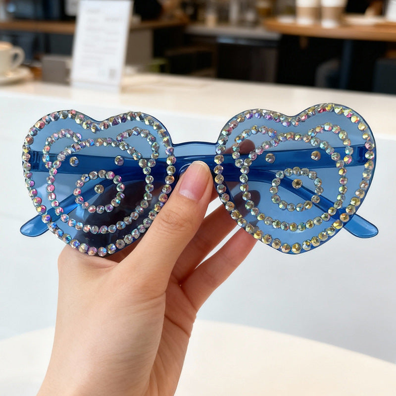 Heart-Shaped Rhinestone Sunglasses Stornfield