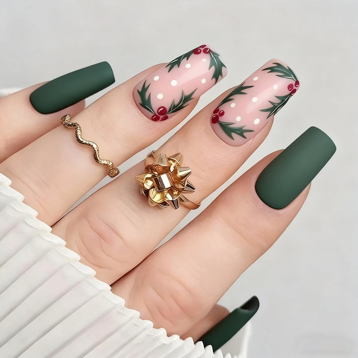 Nail art set with elegant Christmas motifs Stornfield