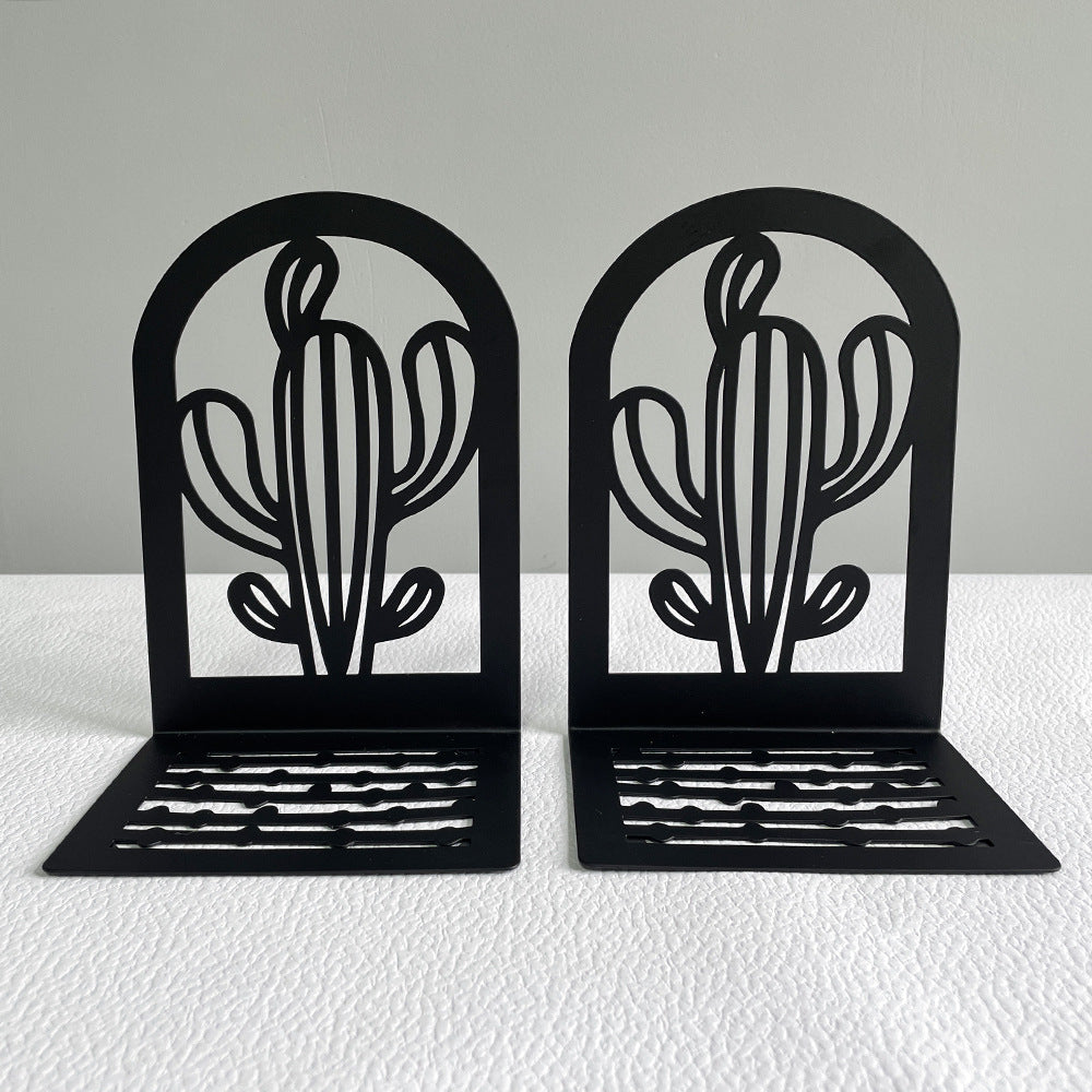 Decorative Cactus-Inspired Bookends