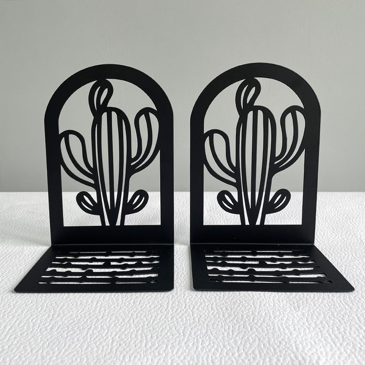 Decorative Cactus-Inspired Bookends