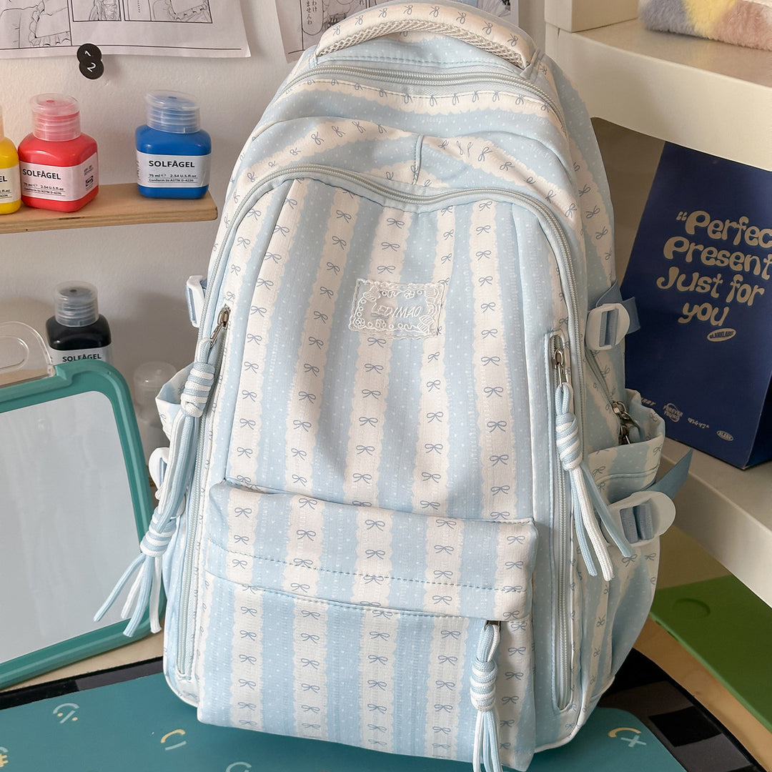 Charming Decorative Bow-Embellished Backpack Stornfield