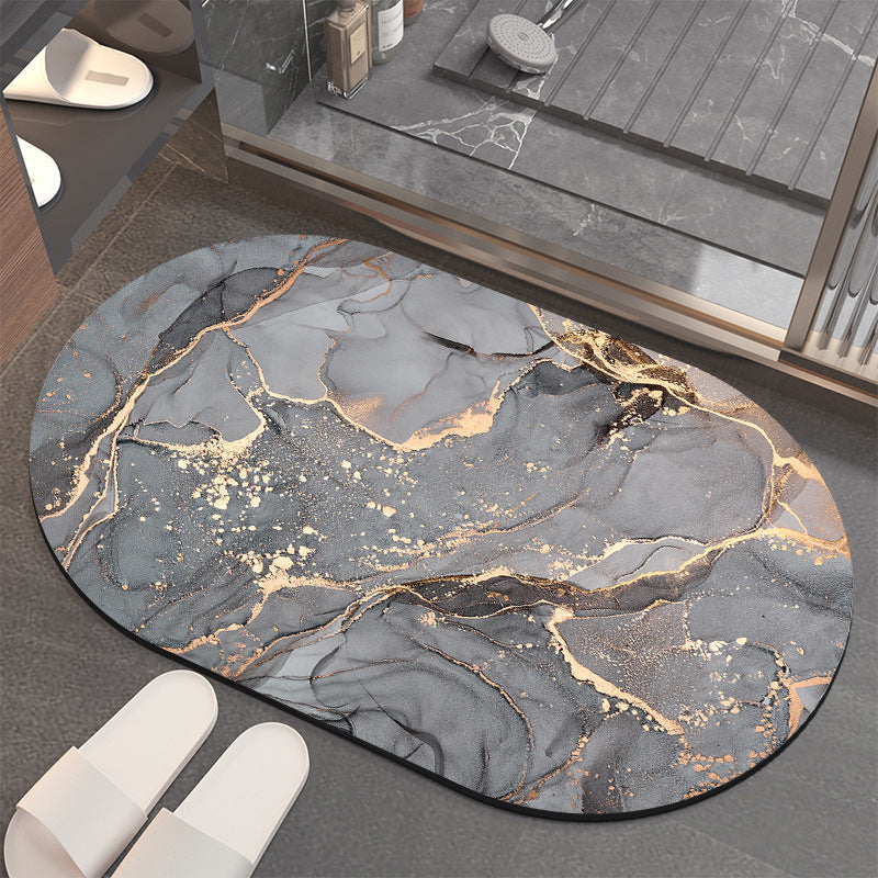 Luxurious Abstract Marble Bath Mat Stornfield