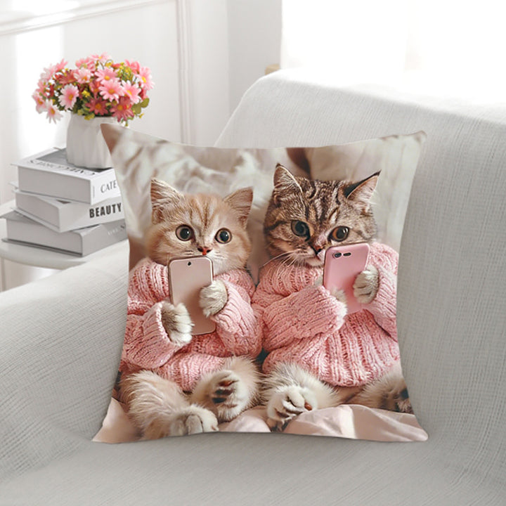 Artistic Ram Print Decorative Pillow