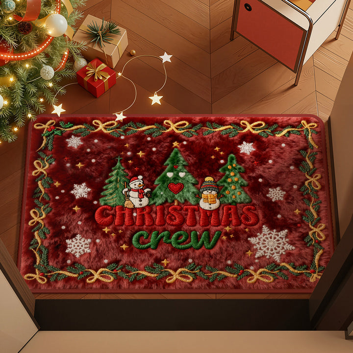 Christmas-Themed Plush Doormat