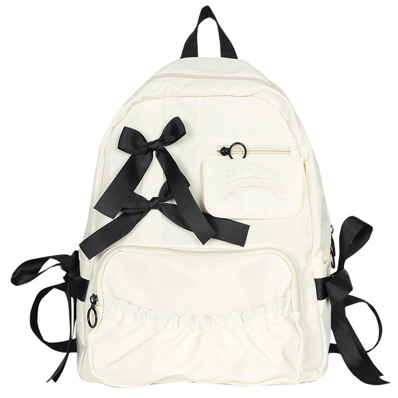 Stylish Bow-Embellished Backpack Stornfield