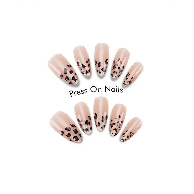 Artistic Leopard-Patterned Press-On Nails Stornfield