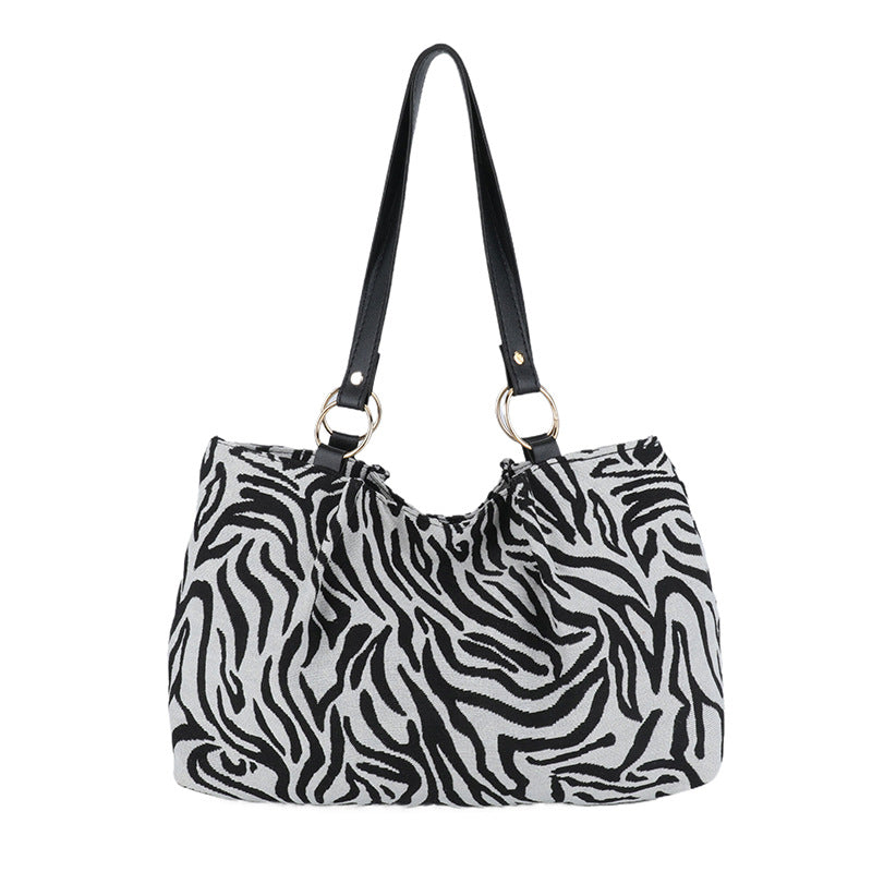 Stylish Zebra Print Canvas Tote Bag Stornfield
