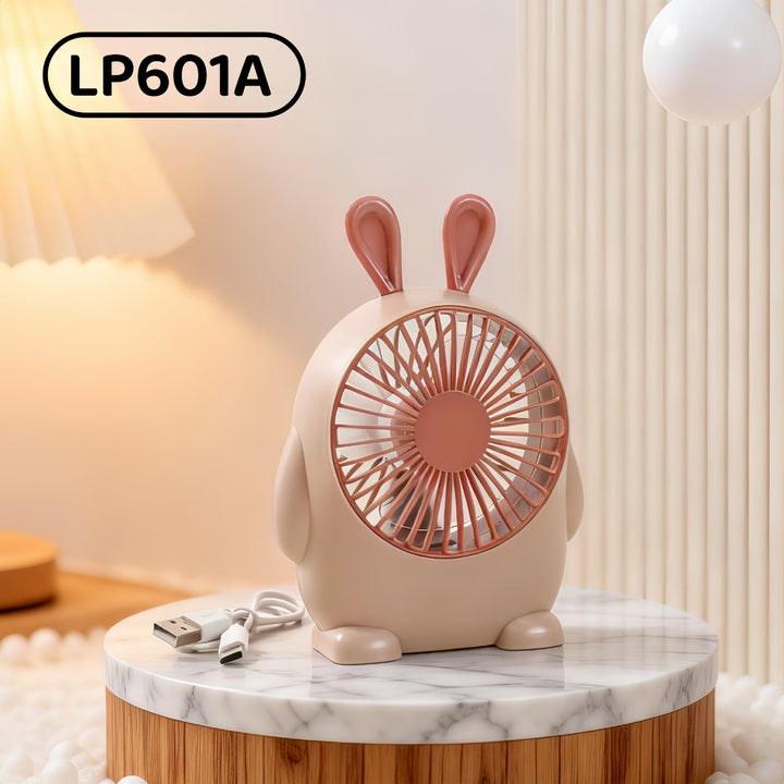 Ladies Portable Mini Table Fan with Cute Character Design Stornfield