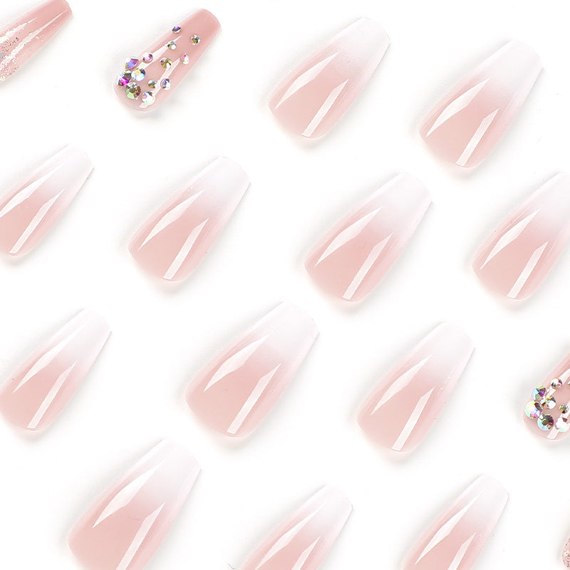 Artful Acrylic Nails with Elegant Glitter Design Stornfield