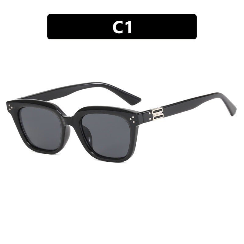 Women's fashionable square sunglasses with stylish frame and brown lenses Stornfield
