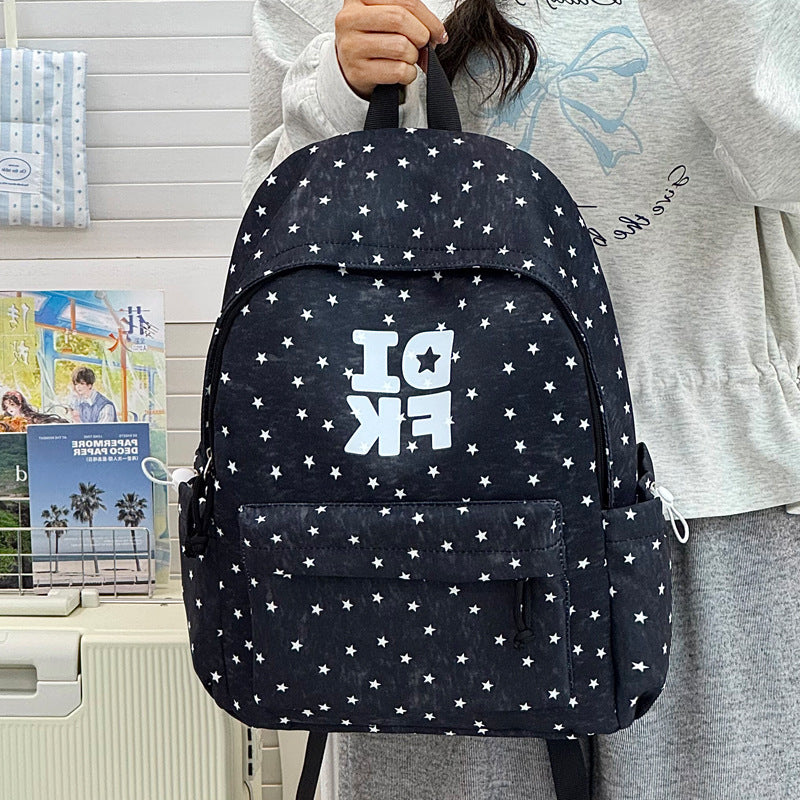 Star Print Casual Backpack Stornfield