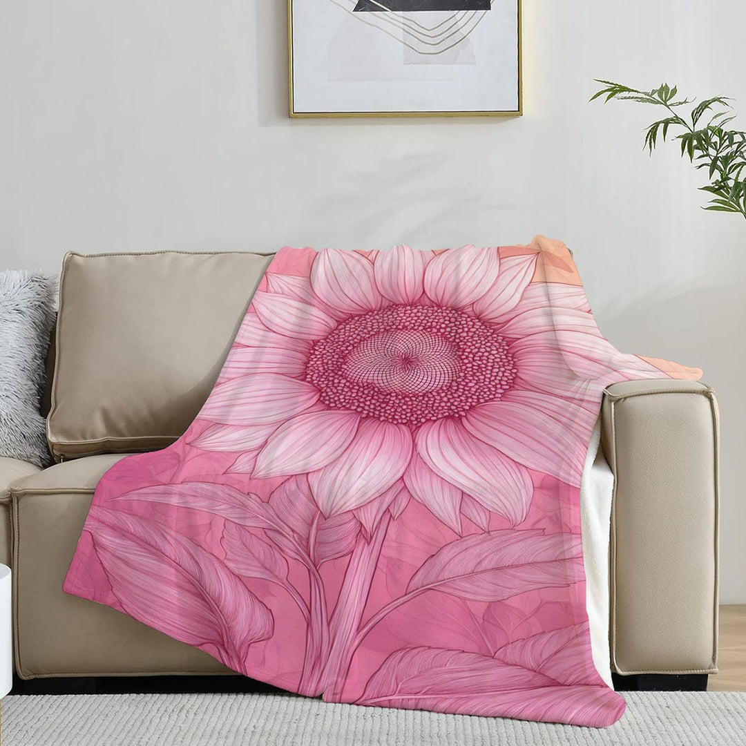 Artistic Floral Design Throw Blanket