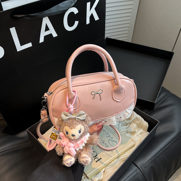 Elegant Bow-Accent Handheld Purse