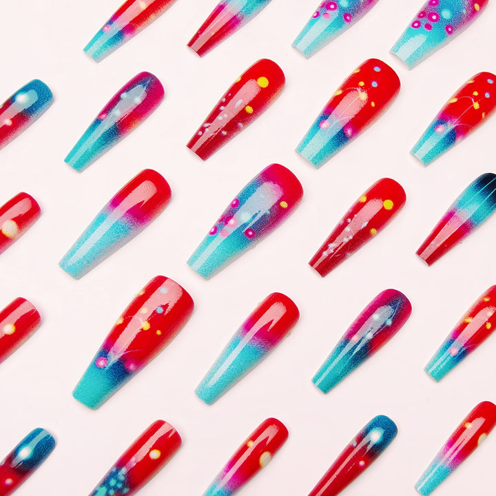 Artificial nails with luminous gradient design Stornfield