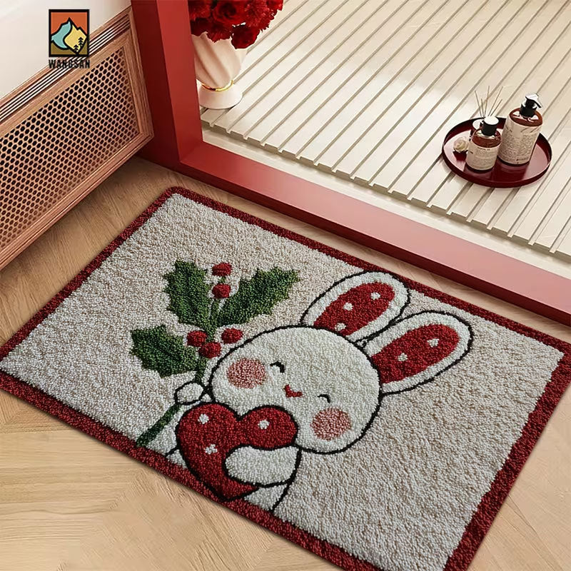 Cute Bunny Shaped Decorative Area Rug