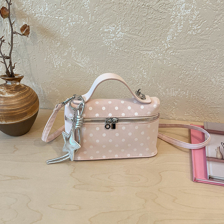 Structured Polka Dot Handbag