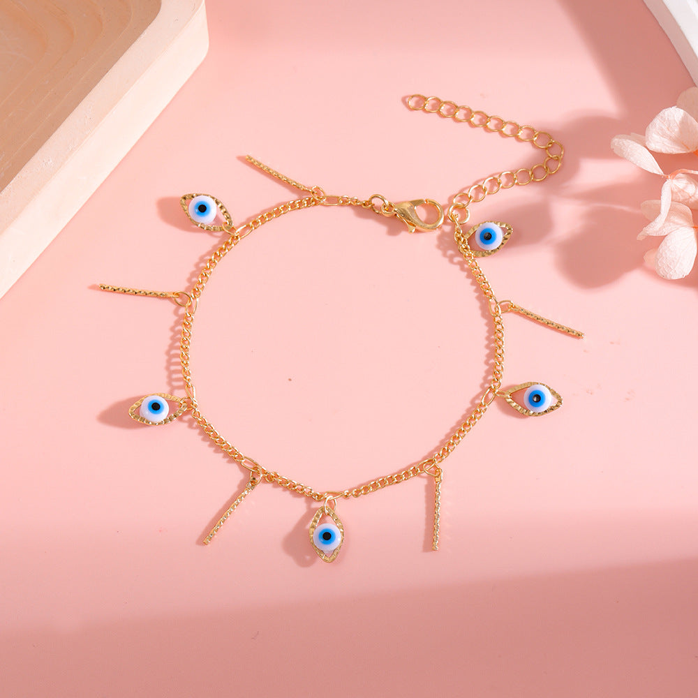 Decorative Evil Eye Charm Ankle Bracelet Stornfield