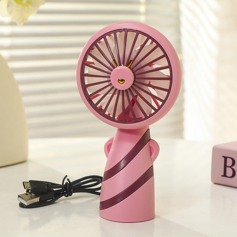 Women's Portable Mini Handheld Fan with USB Charging Function and Ergonomic Design Stornfield