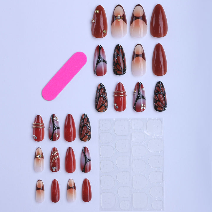 Artificial Nails with Luxurious Decorations Stornfield