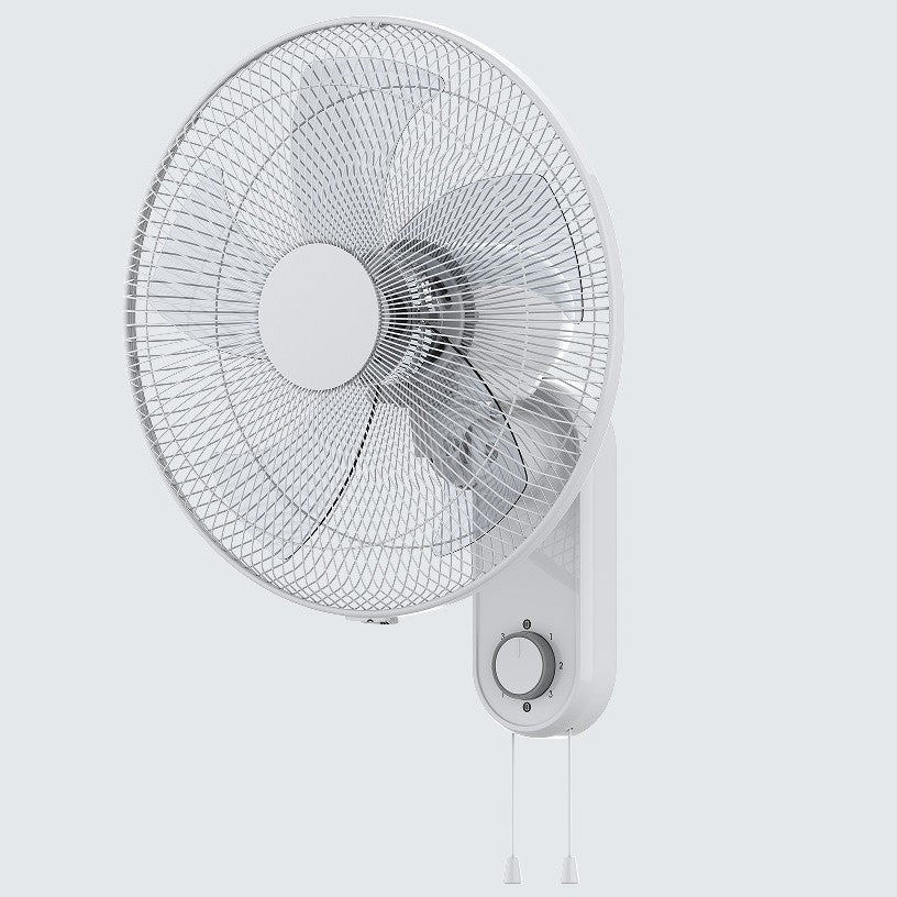 Unisex nan oscillating wall-mounted electric fan with rotary dial and dual pull-cord controls Stornfield