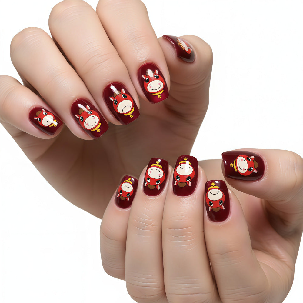 Funny art nails with animal motifs Stornfield