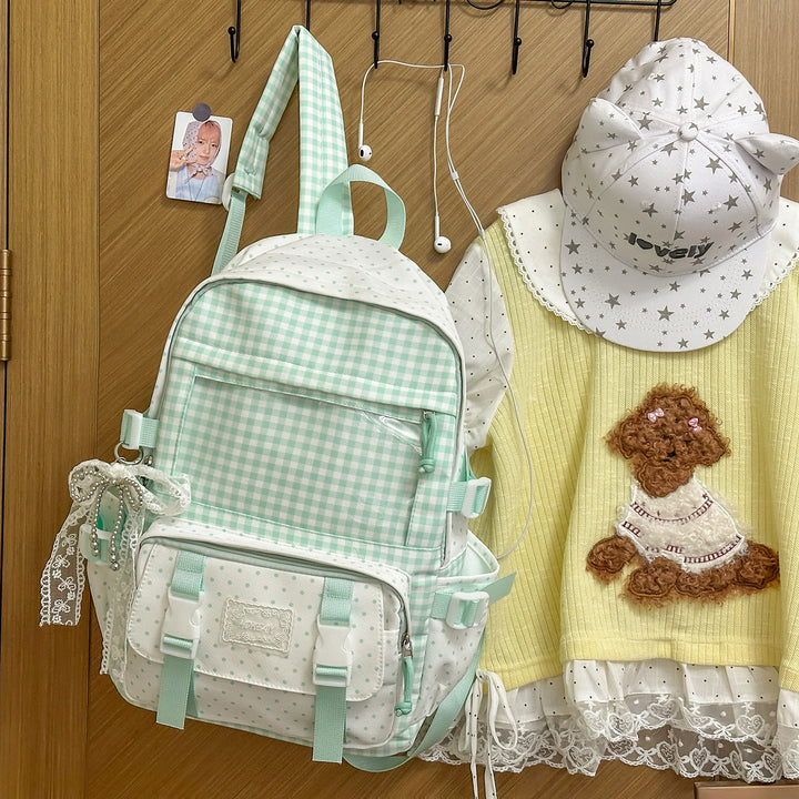 Charming Plaid Patterned Backpack Stornfield