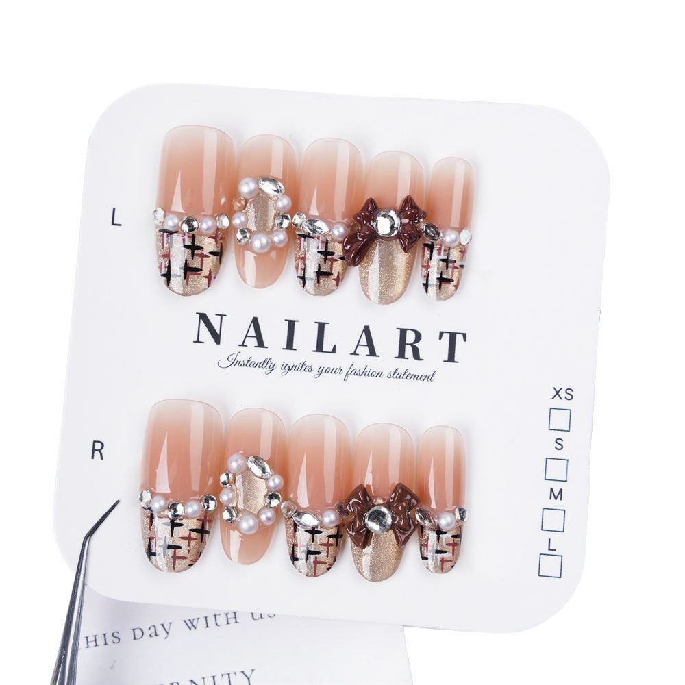 Artificial nails with glamorous decor Stornfield