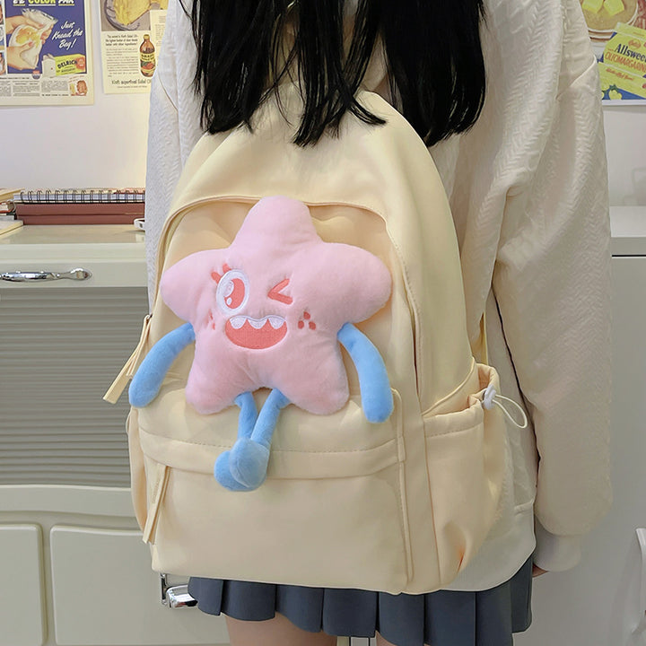 Plush backpack with playful star motif Stornfield