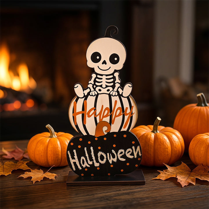 Halloween decoration figure with stacked pumpkins Stornfield