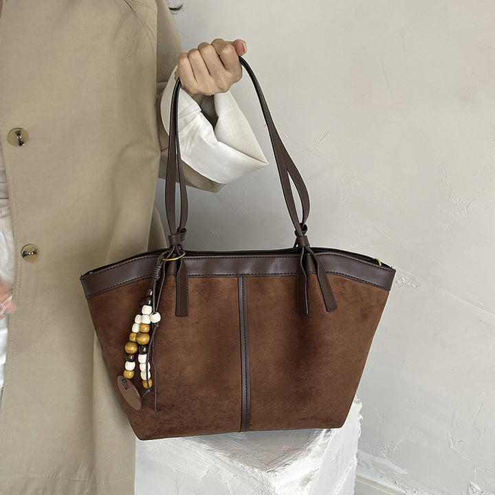 Chic Suede Tote Handbag