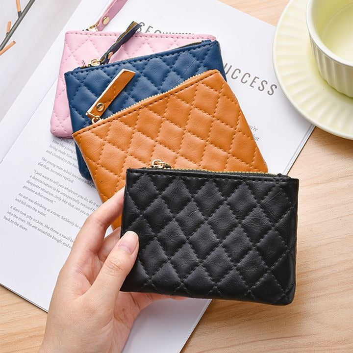 Quilted Leather Card Holder