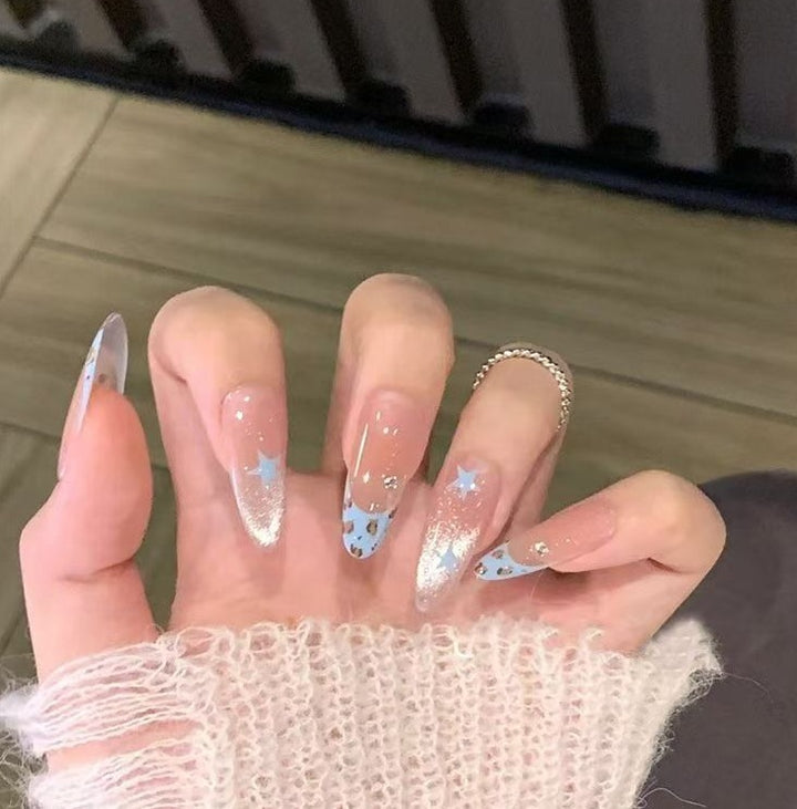Decorative Glitter French Tip Nail Enhancements Stornfield