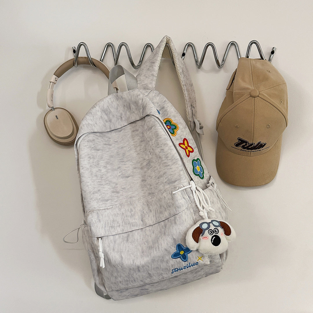 Casual Floral-Embroidered Backpack Stornfield