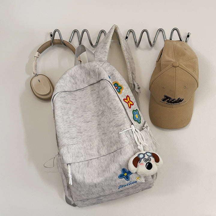 Casual Floral-Embroidered Backpack Stornfield