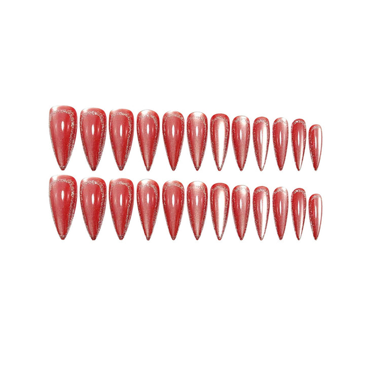 Artificial nails with glittering tip decoration Stornfield